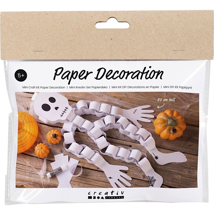 CC Mini hobbyset decoraties van papier halloween skelet