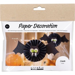 CC Mini hobbyset decoraties van papier halloween vleermuizen
