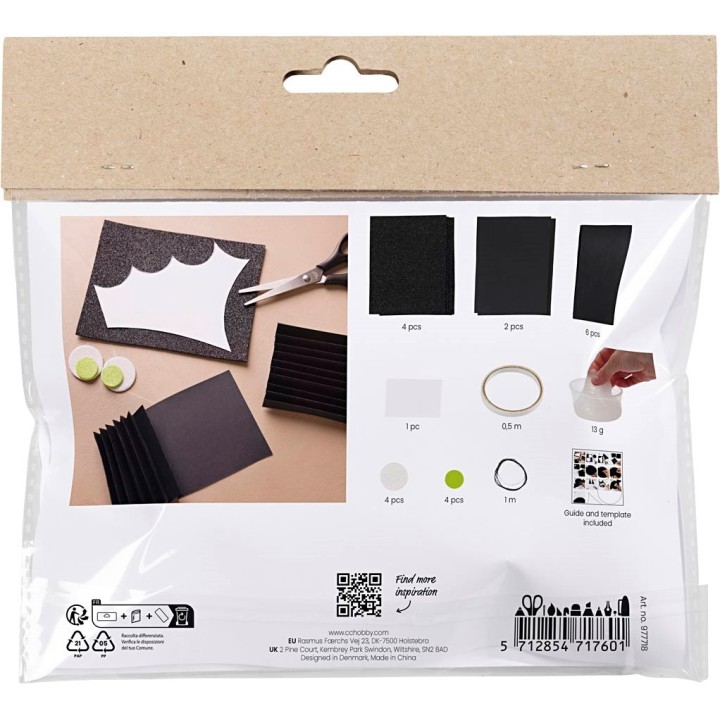 CC Mini hobbyset decoraties van papier halloween vleermuizen