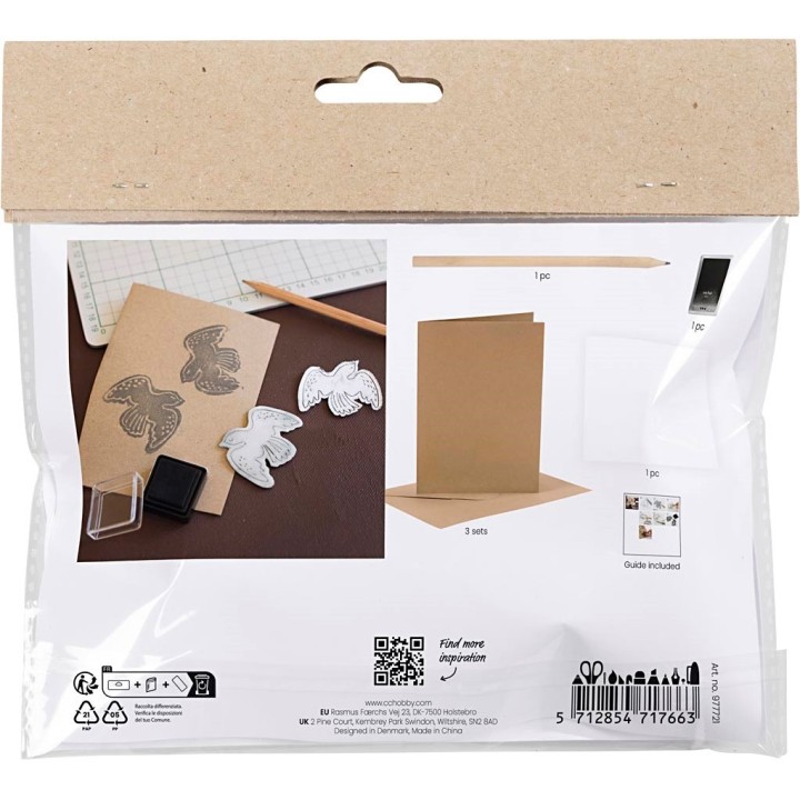 CC Mini hobbyset foam druk kaart met duiven