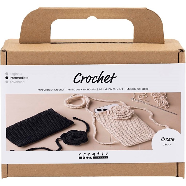 CC Mini hobbyset haken 2 tassen met roos