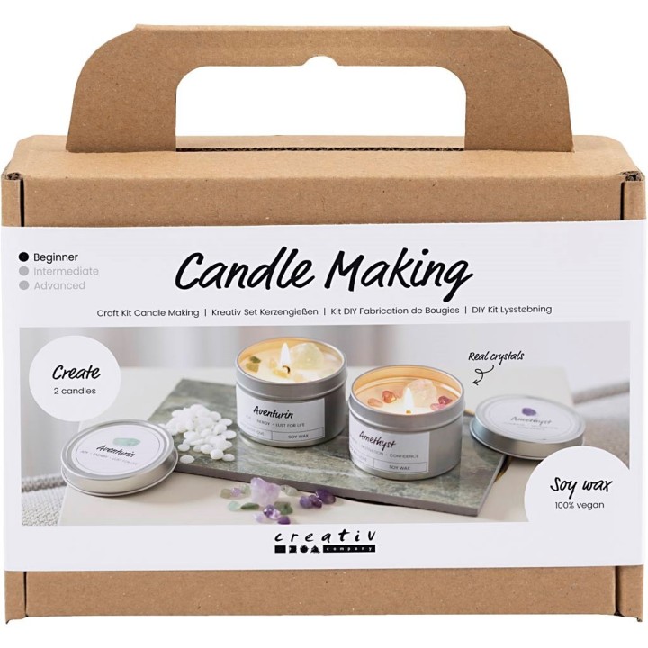 CC Mini hobbyset kaarsgieten sojakaars met kristallen