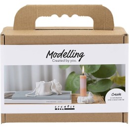 CC Mini hobbyset kandelaar met schelpen boetseren