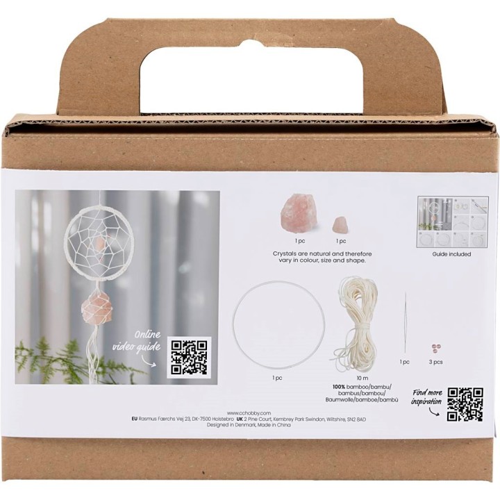 CC Mini hobbyset macrame dromenvanger met rozenkwarts