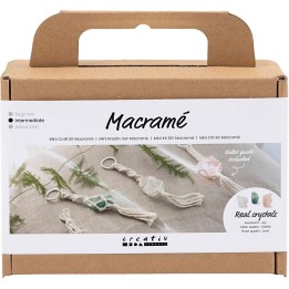 CC Mini hobbyset macrame sleutelhangers kristallen