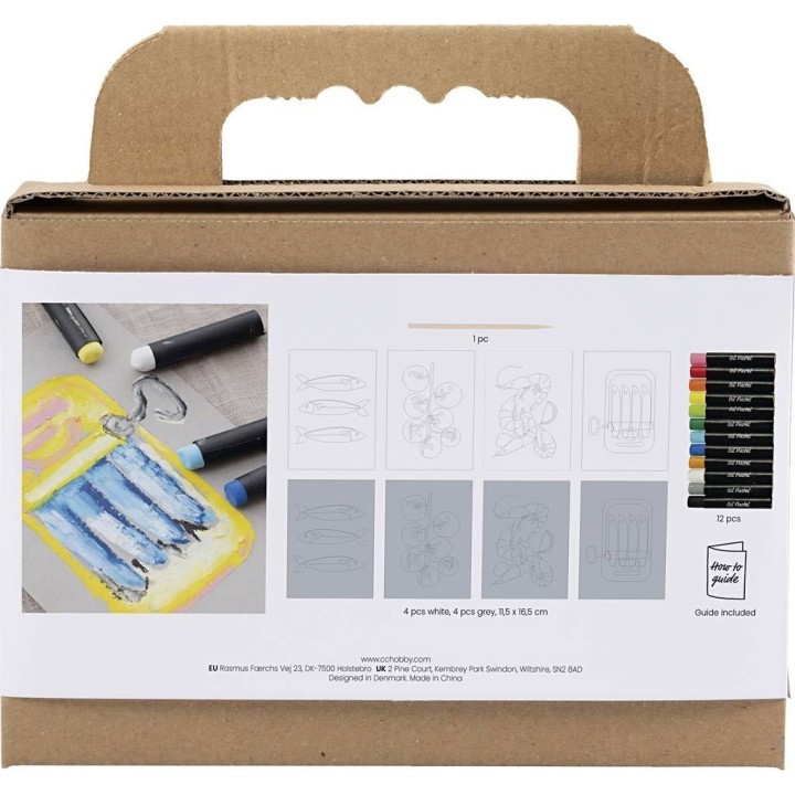 CC Mini hobbyset oliepastels zeevruchten