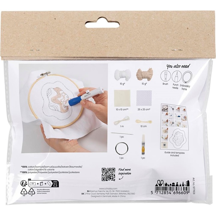 CC Mini hobbyset punch needle sleutelhanger
