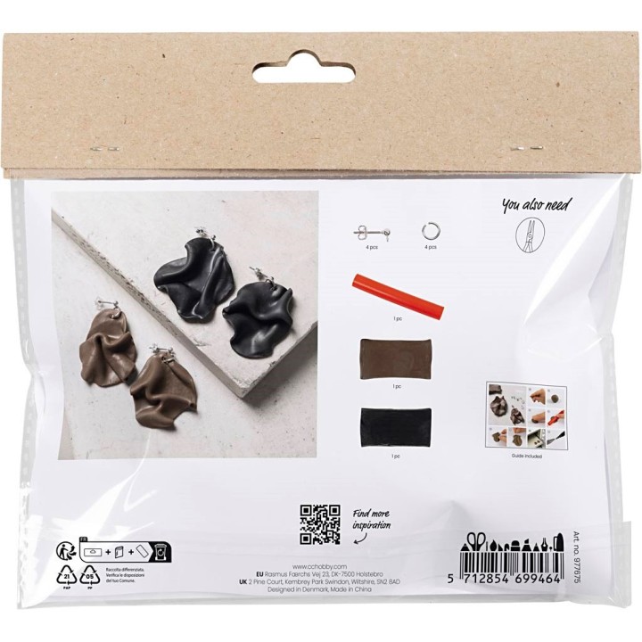 CC Mini hobbyset sieraden klei gebogen oorringen