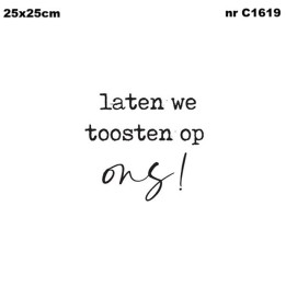 Laten we toosten servet 25x25cm