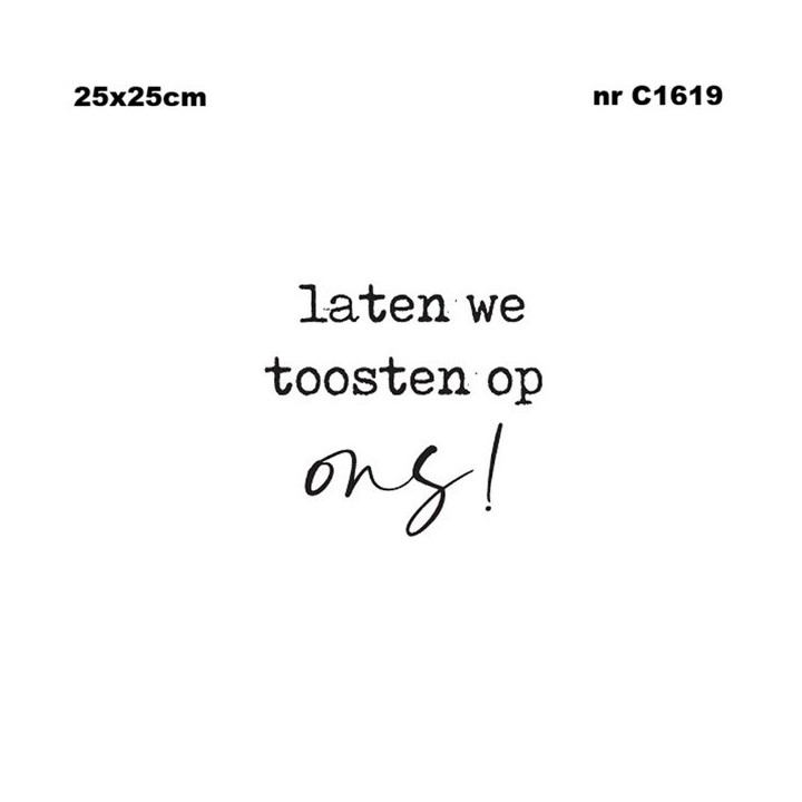 Laten we toosten servet 25x25cm