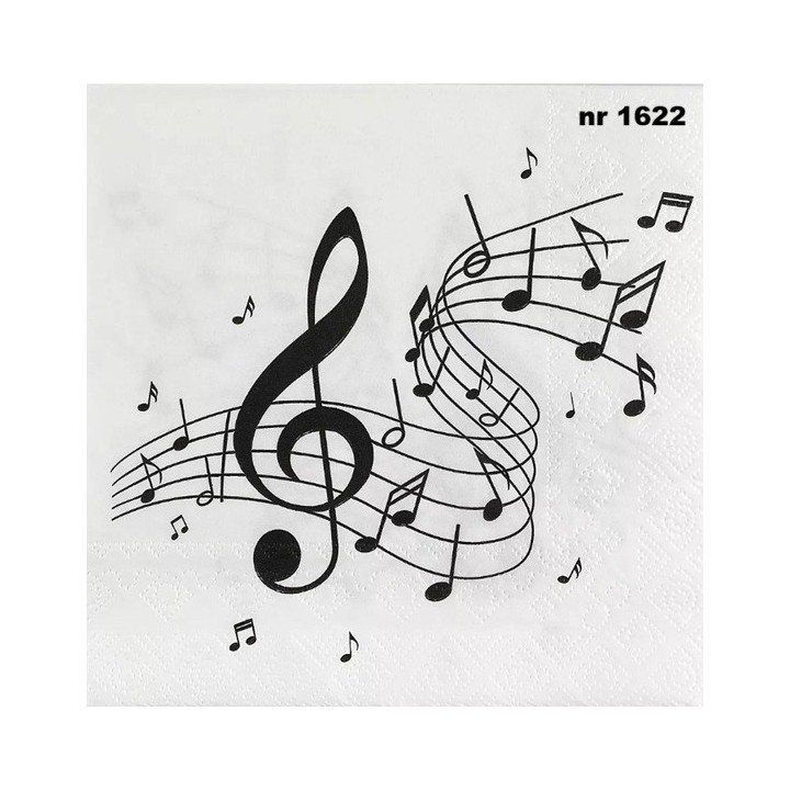 Muziek servet 33x33cm