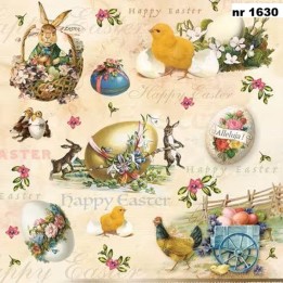 Happy Easter Animals servet 33x33cm