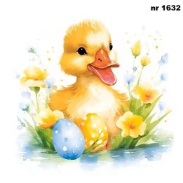 Watercolour Cute Baby Duck servet 33x33cm