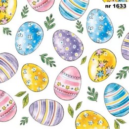 Watercolour Easter Eggs servet 33x33cm