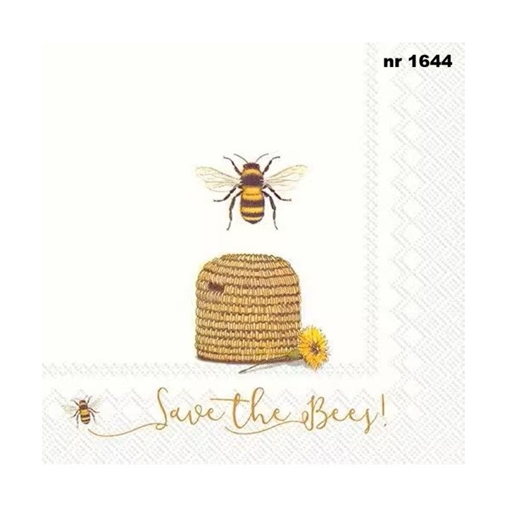 Save the Bees! servet 33x33cm
