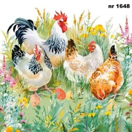 Chicken Mums servet 33x33cm