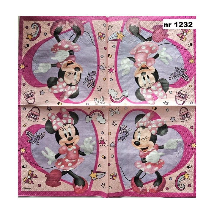 Mini Mouse servet 33x33cm (av-10)