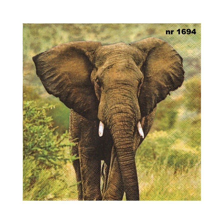 Olifant servet 33x33cm