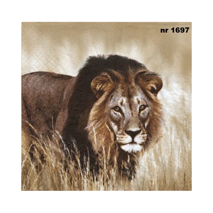 Leeuw servet 33x33cm