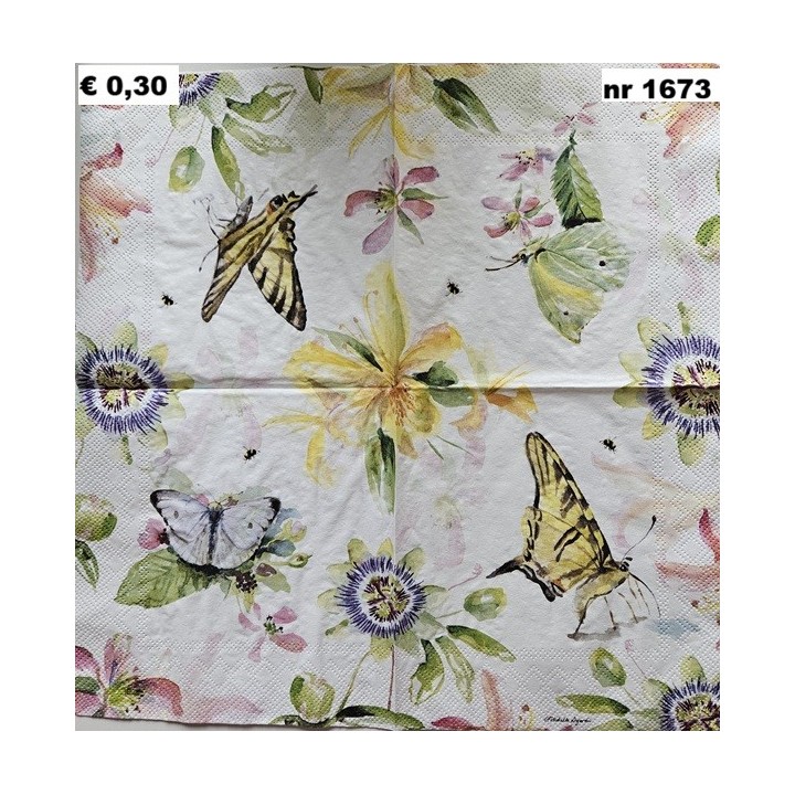 Passion for Butterflies, Michelle Dujardin servet 33x33cm