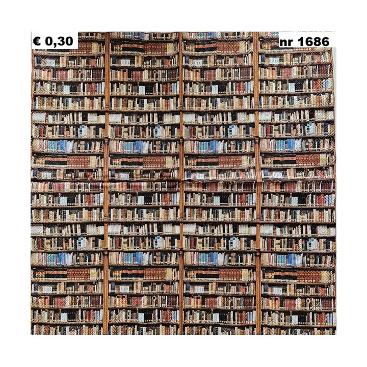 Die Klosterbibliothek, Maria Laach servet 33x33cm