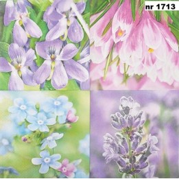 Bloemen servet 33x33cm