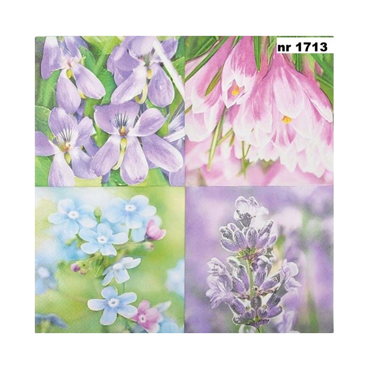 Bloemen servet 33x33cm