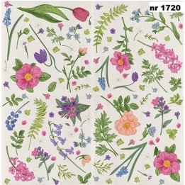 Floral servet 33x33cm