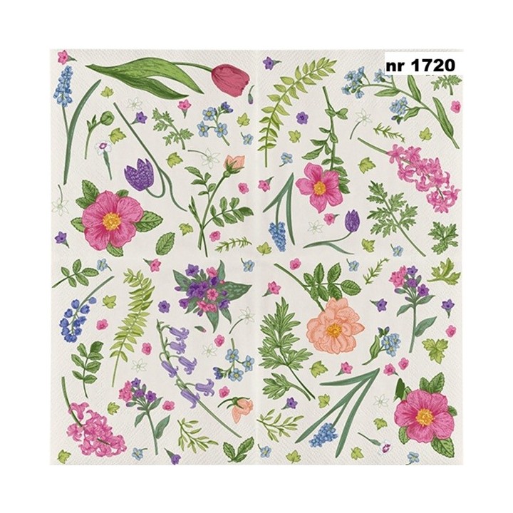 Floral servet 33x33cm