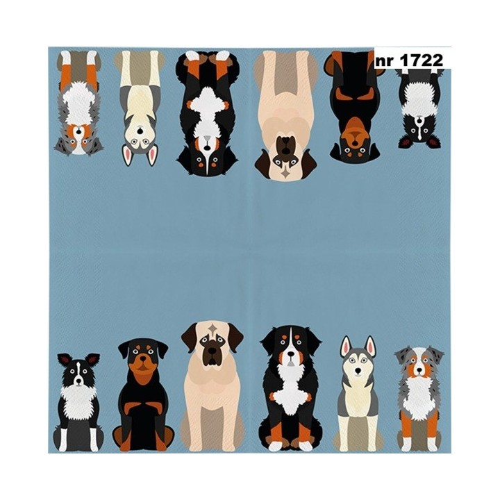 Honden servet 33x33cm