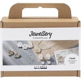 CC Mini hobbyset sieraden oorbellen armband en halsketting met bloemontwerp