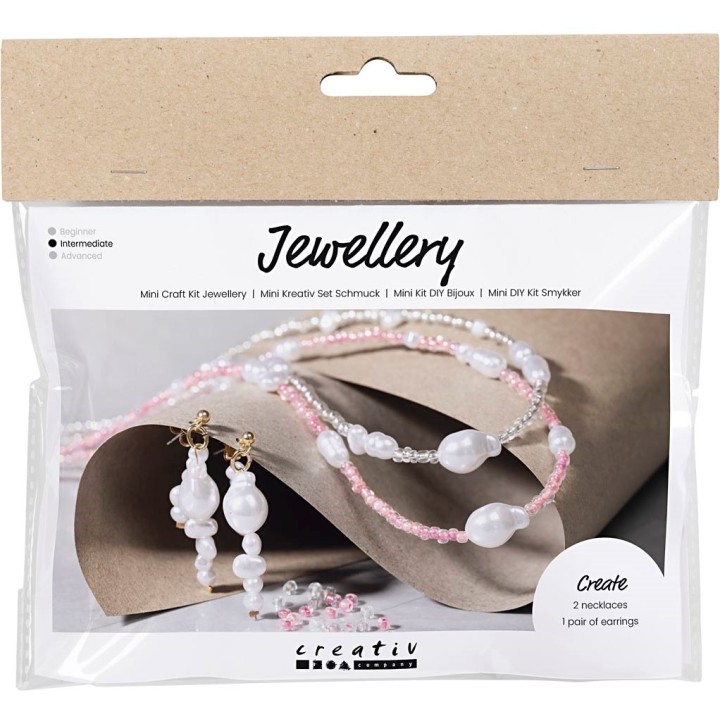 CC Mini hobbyset sieraden roze zilver glans