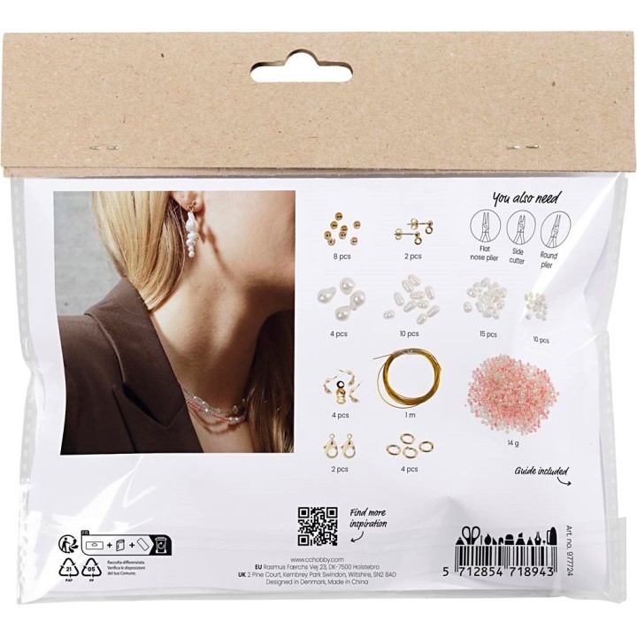 CC Mini hobbyset sieraden roze zilver glans