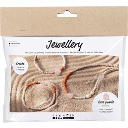CC Mini hobbyset sieraden rozenkwarts ketting en armband