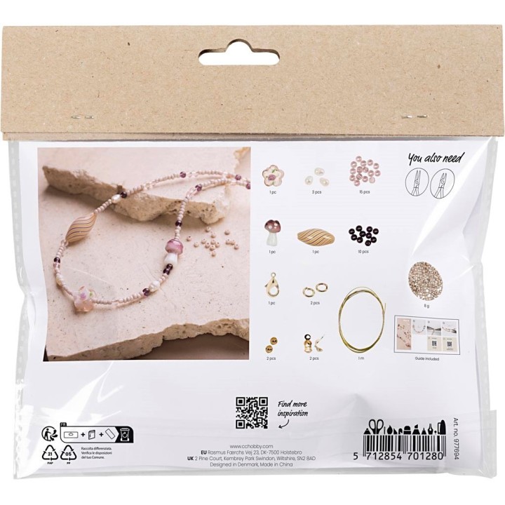 CC Mini hobbyset sieraden stoere halsketting roze harmonie