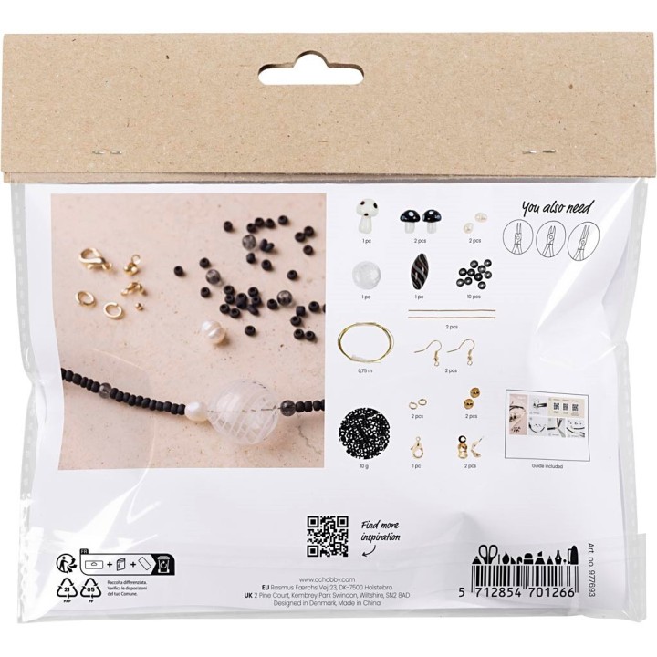 CC Mini hobbyset sieraden zwarte harmonie stoere halsketting