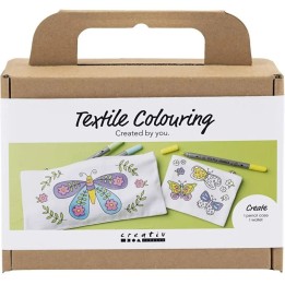 CC Mini hobbyset textiel decoreren vlinders pastelkleuren