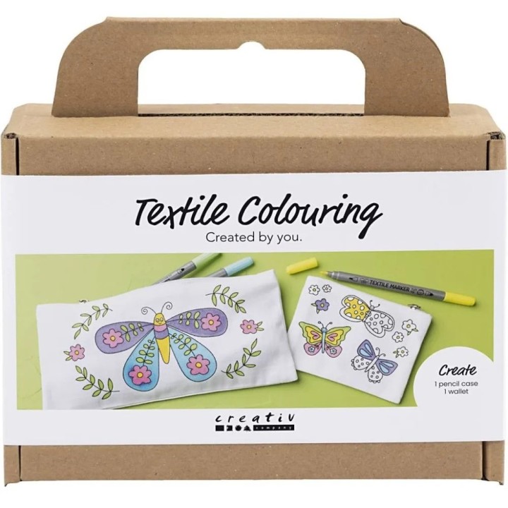 CC Mini hobbyset textiel decoreren vlinders pastelkleuren