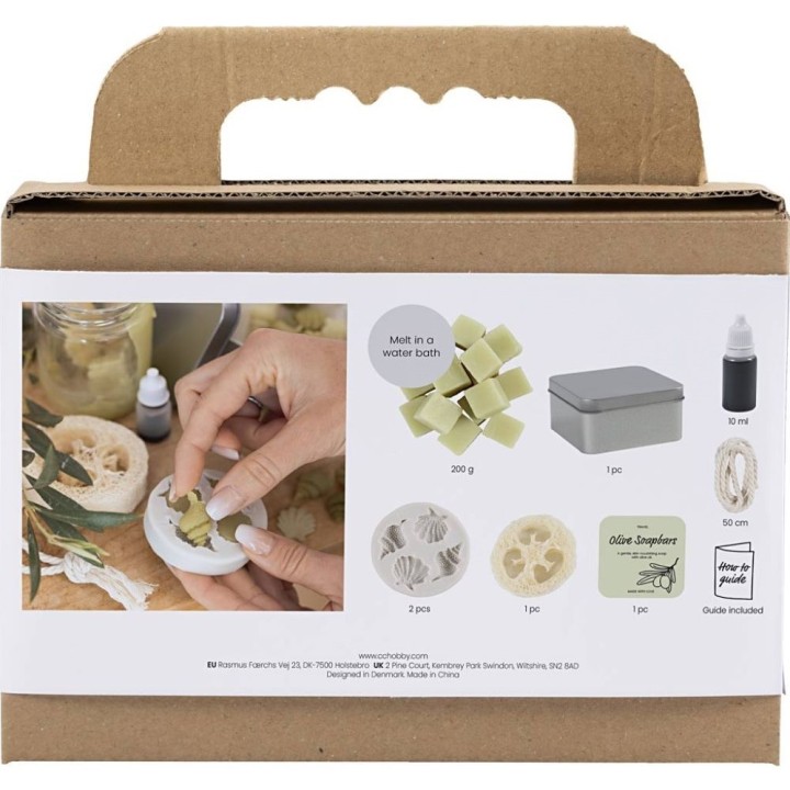 CC Mini hobbyset zeep maken schelpen olijfgroen