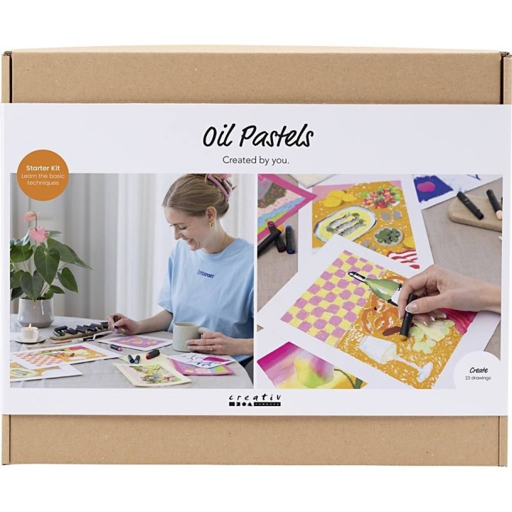 CC Starter hobbyset oliepastel bloemen 24 kleuren