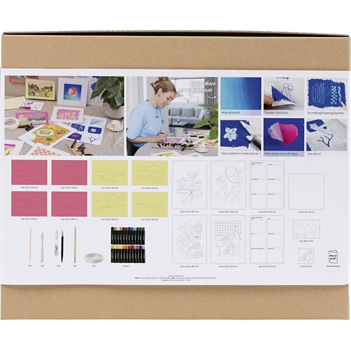 CC Starter hobbyset oliepastel bloemen 24 kleuren