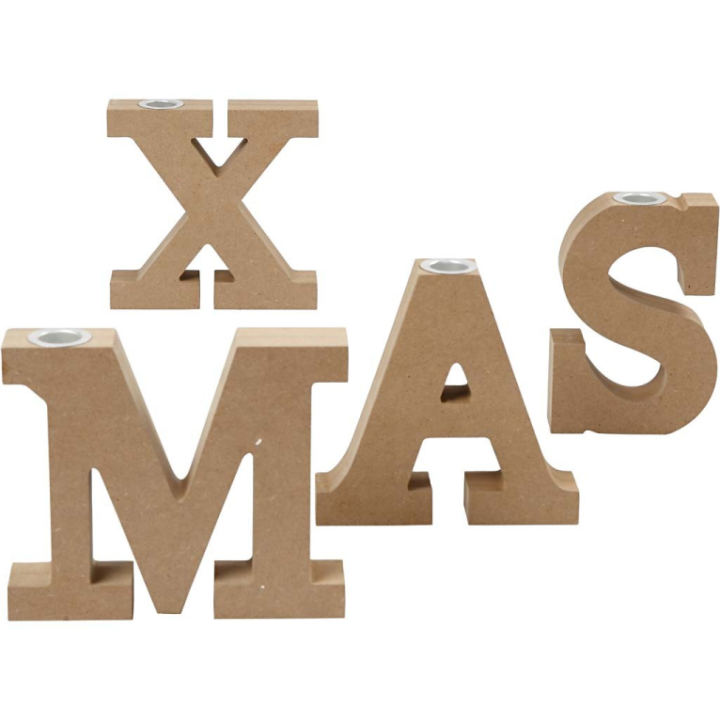 CC MDF kandelaar X-MAS 17x14cm