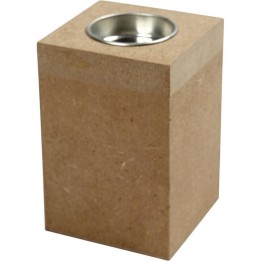 CC MDF waxinelichthouder 7x7x7cm