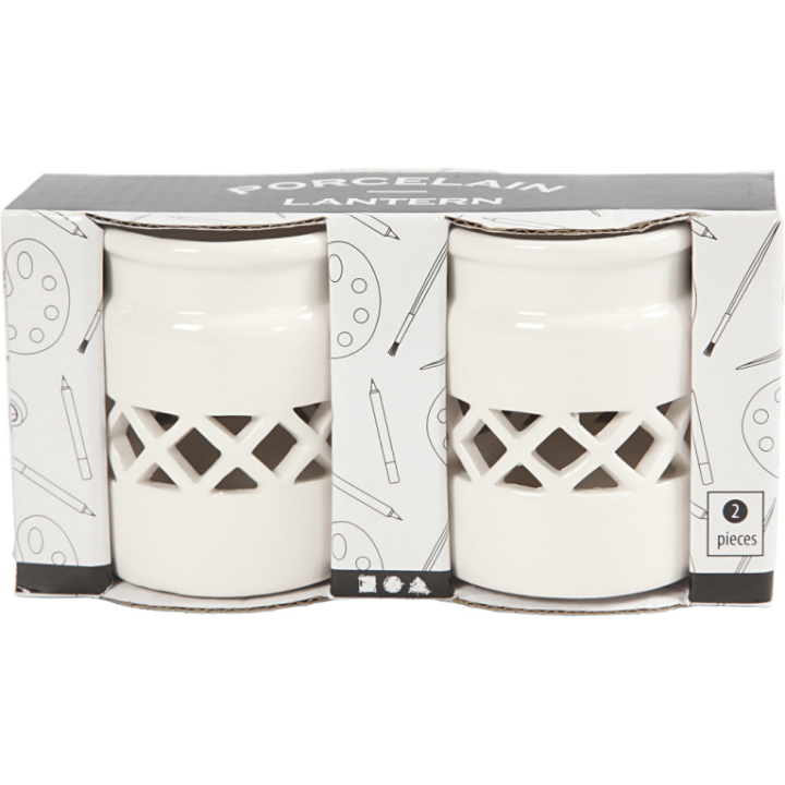 CC Porseleinen lantaarn 8cm 2 stuks
