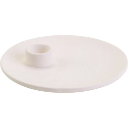 CC Terracotta kaarsenbord 11cm wit 12 stuks