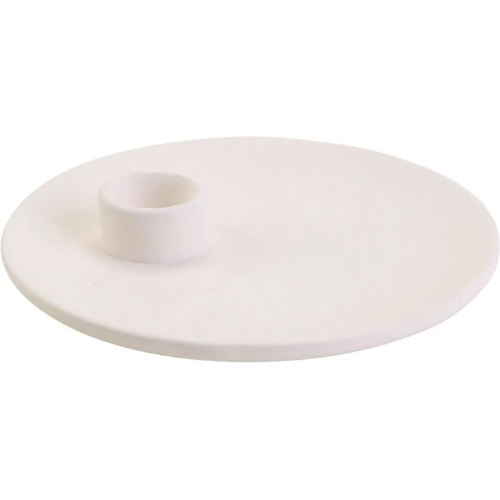 CC Terracotta kaarsenbord 11cm wit 12 stuks
