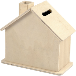 CC Houten spaarpot huis