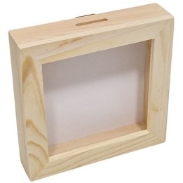 Spaarpot plexiglas 13x4x13cm