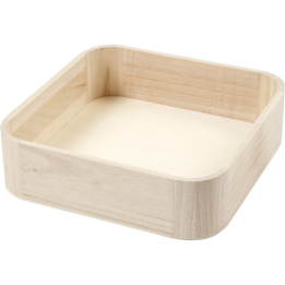 CC Houten dienblad 25x25x7 cm