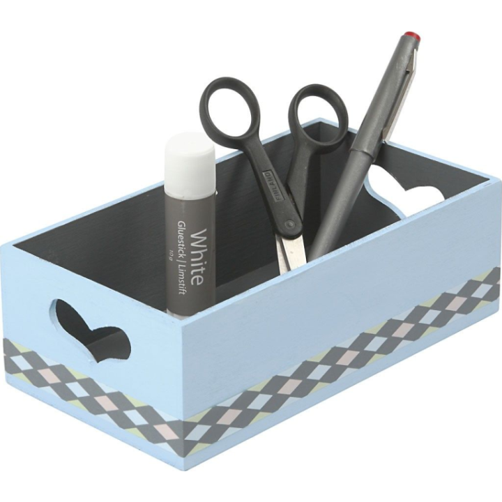 CC Houten opslagdozen hart set 3 stuks